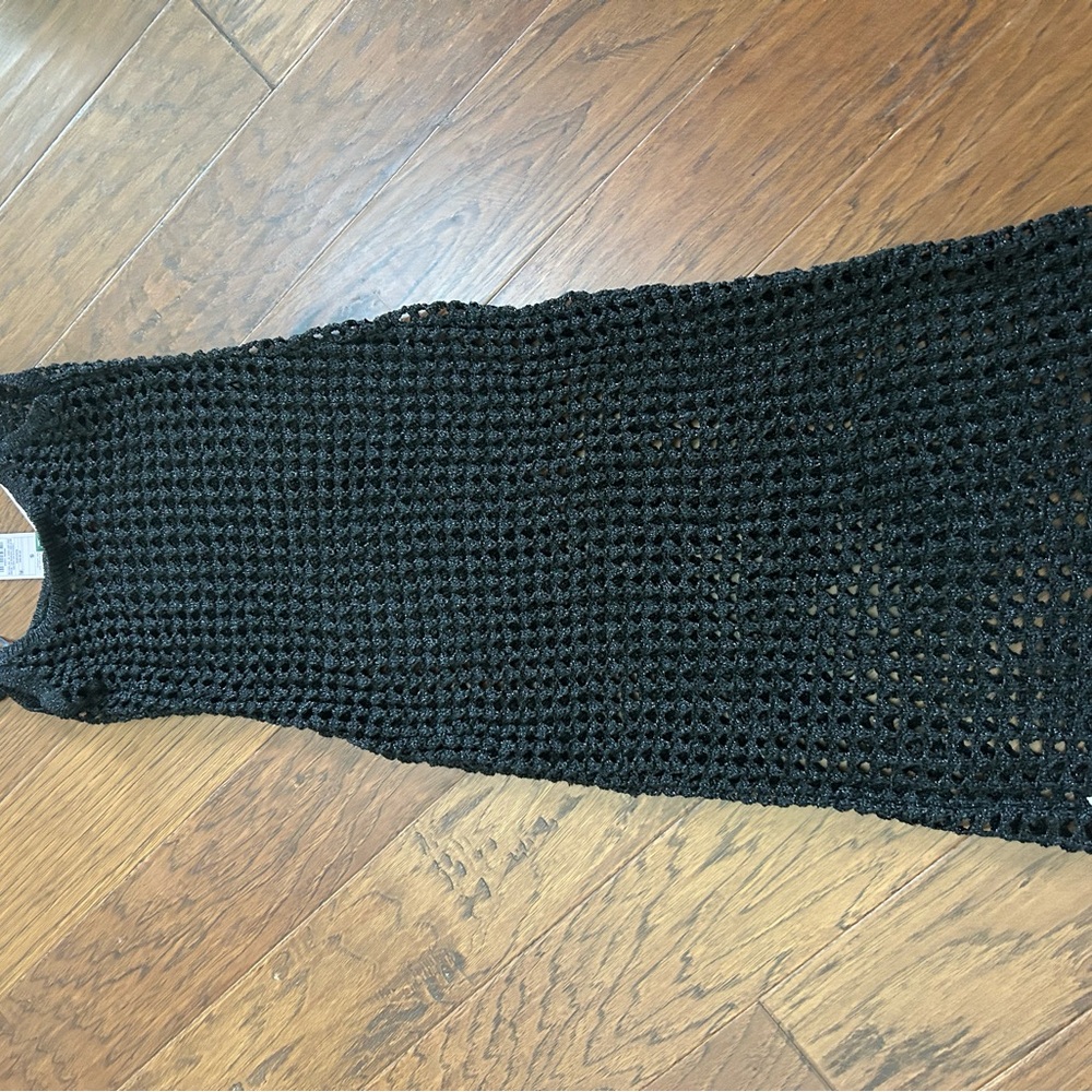Wild Fable Black Crochet swim cover up